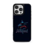 Miami Marlins baseball marlin logo iPhone 16 Pro Max Black Case