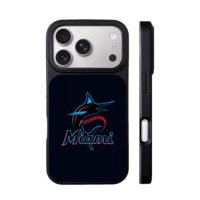 Miami Marlins baseball marlin logo iPhone 17 Pro Max Black Case
