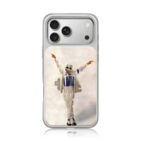 Michael Jackson dance typography iPhone 17 Pro Max Electroplated Silver Case1