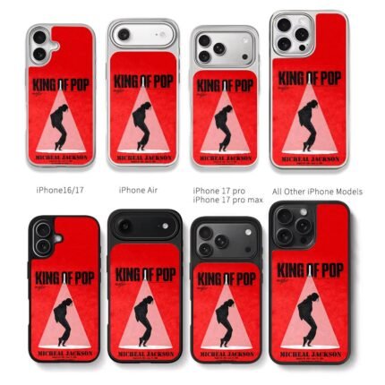 Michael Jackson King of Pop red Chris Brown Phone Case Black Electroplated Silver For Iphone 11 To 17