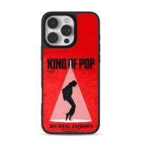 Michael Jackson King of Pop red Phone Case for iPhone 11-17 & Samsung Galaxy S24-S26