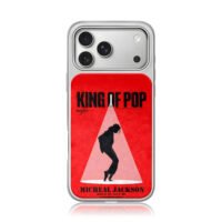 Michael Jackson King of Pop red iPhone 17 Pro Max Electroplated Silver Case1