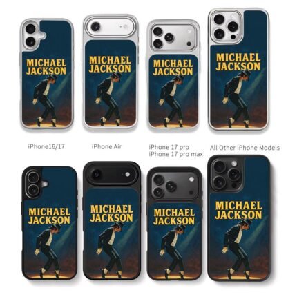 Michael Jackson moonwalk on stage Chris Brown Phone Case Black Electroplated Silver For Iphone 11 To 17