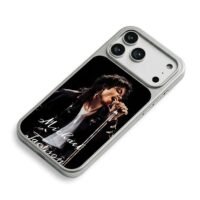 Michael Jackson singing into mic iPhone 17 Pro Max Electroplated Silver Case2