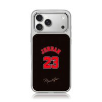 Michael Jordan 23 signature iPhone 17 Pro Max Electroplated Silver Case1