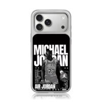 Michael Jordan Bulls 23 hoops art iPhone 17 Pro Max Electroplated Silver Case1