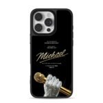 Michael poster bling glove gold mic iPhone 16 Pro Max Black Case