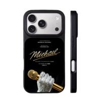 Michael poster bling glove gold mic iPhone 17 Pro Max Black Case