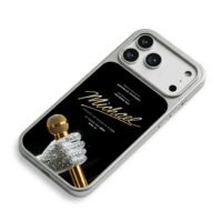 Michael poster bling glove gold mic iPhone 17 Pro Max Electroplated Silver Case2