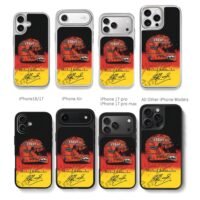 Michael Schumacher F1 Marlboro art Chris Brown Phone Case Black Electroplated Silver For Iphone 11 To 17