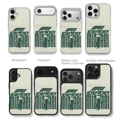 Michael Schumacher F1 racer art Chris Brown Phone Case Black Electroplated Silver For Iphone 11 To 17