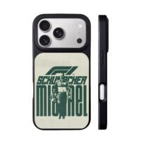 Michael Schumacher F1 racer art iPhone 17 Pro Max Black Case