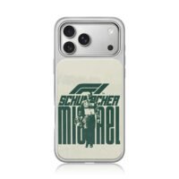 Michael Schumacher F1 racer art iPhone 17 Pro Max Electroplated Silver Case1