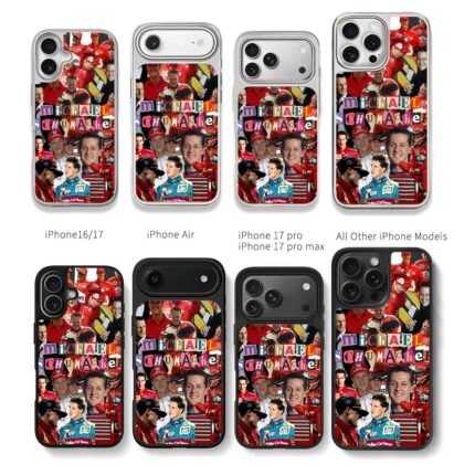 Michael Schumacher F1 racer collage Chris Brown Phone Case Black Electroplated Silver For Iphone 11 To 17