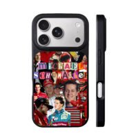 Michael Schumacher F1 racer collage iPhone 17 Pro Max Black Case