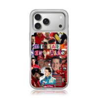 Michael Schumacher F1 racer collage iPhone 17 Pro Max Electroplated Silver Case1