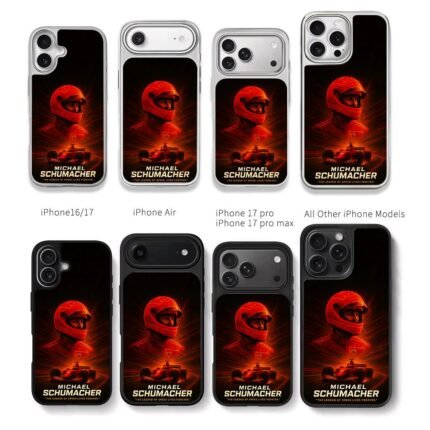 Michael Schumacher Ferrari F1 racer Chris Brown Phone Case Black Electroplated Silver For Iphone 11 To 17