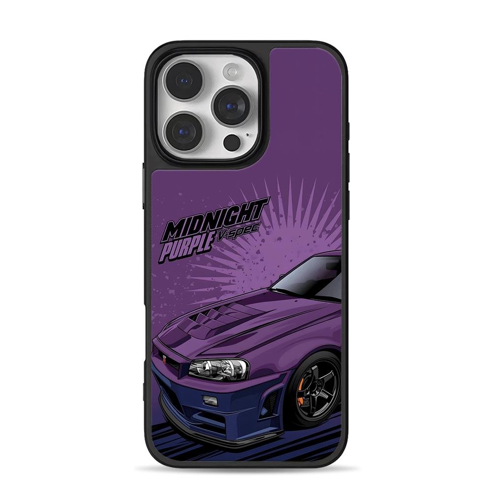 Midnight Purple V spec GTR R34 JDM iPhone 16 Pro Max Black Case Midnight Purple V spec GTR R34 JDM iPhone 16 Pro Max Black Case