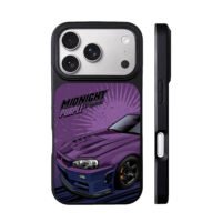 Midnight Purple V spec GTR R34 JDM iPhone 17 Pro Max Black Case