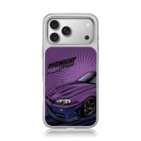 Midnight Purple V spec GTR R34 JDM iPhone 17 Pro Max Electroplated Silver Case1