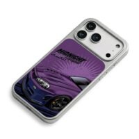 Midnight Purple V spec GTR R34 JDM iPhone 17 Pro Max Electroplated Silver Case2