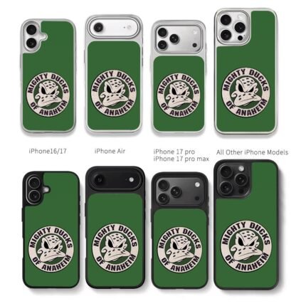 Mighty Ducks Anaheim duck logo Chris Brown Phone Case Black Electroplated Silver For Iphone 11 To 17