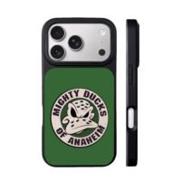Mighty Ducks Anaheim duck logo iPhone 17 Pro Max Black Case