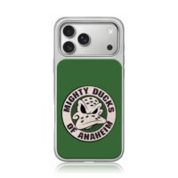 Mighty Ducks Anaheim duck logo iPhone 17 Pro Max Electroplated Silver Case1
