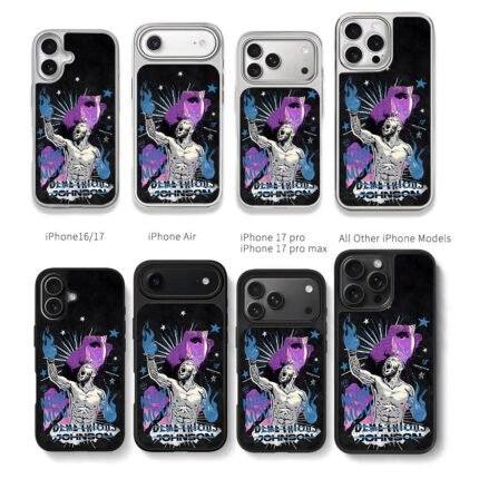 Mighty Mouse Johnson boxing win Chris Brown Phone Case Black Electroplated Silver For Iphone 11 To 17