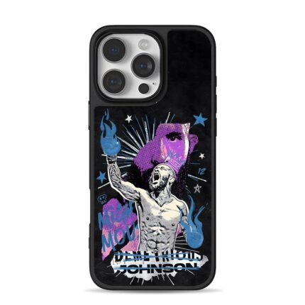 Mighty Mouse Johnson boxing win iPhone 16 Pro Max Black Case