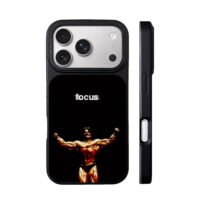 Mike Mentzer bodybuilder focus iPhone 17 Pro Max Black Case