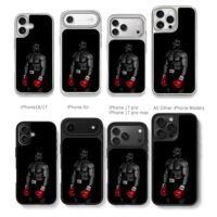 Mike Tyson with red Everlast gloves Chris Brown Phone Case Black Electroplated Silver For Iphone 11 To 17