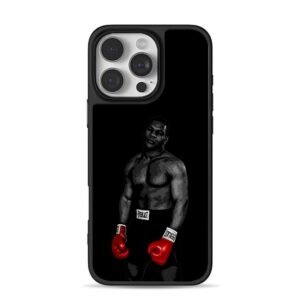 Mike Tyson with red Everlast gloves Phone Case for iPhone 11-17 & Samsung Galaxy S24-S26