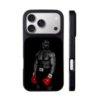 Mike Tyson with red Everlast gloves iPhone 17 Pro Max Black Case