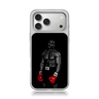 Mike Tyson with red Everlast gloves iPhone 17 Pro Max Electroplated Silver Case1