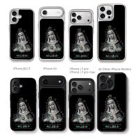 Milagro graffiti sacred heart nun Chris Brown Phone Case Black Electroplated Silver For Iphone 11 To 17