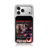 Miles Morales Spider Man comic art iPhone 17 Pro Max Electroplated Silver Case1