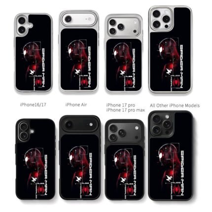 Miles Morales Spider Man profile Chris Brown Phone Case Black Electroplated Silver For Iphone 11 To 17