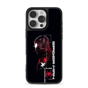Miles Morales Spider Man profile iPhone 16 Pro Max Black Case