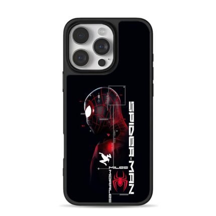 Miles Morales Spider Man profile iPhone 16 Pro Max Black Case