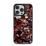 Miles Morales Spiderman Car Collage iPhone 16 Pro Max Black Case
