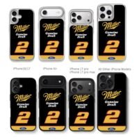 Miller Genuine Draft 2 Ford logo Chris Brown Phone Case Black Electroplated Silver For Iphone 11 To 17