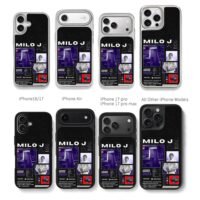 Milo J singer bus album collage Chris Brown Phone Case Black Electroplated Silver For Iphone 11 To 17
