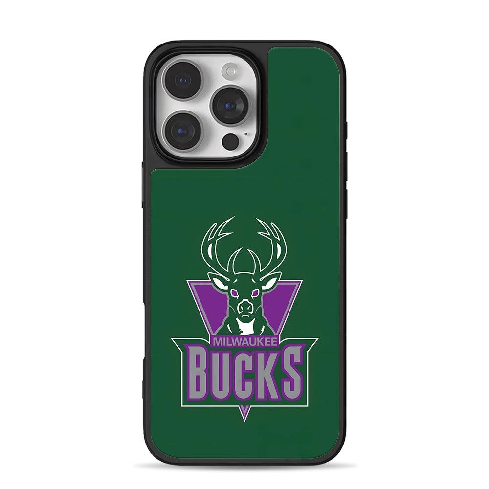 Milwaukee Bucks NBA deer head logo iPhone 16 Pro Max Black Case Milwaukee Bucks NBA deer head logo iPhone 16 Pro Max Black Case