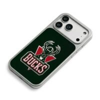 Milwaukee Bucks NBA deer head logo iPhone 17 Pro Max Electroplated Silver Case2