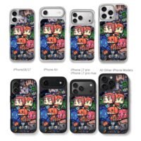 Minecraft cartoon Steve Alex mobs Chris Brown Phone Case Black Electroplated Silver For Iphone 11 To 17