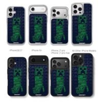 Minecraft Creeper text art TNT boom Chris Brown Phone Case Black Electroplated Silver For Iphone 11 To 17