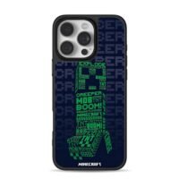 Minecraft Creeper text art TNT boom Phone Case for iPhone 11-17 & Samsung Galaxy S24-S26