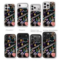 Minecraft logo pixel mobs collage Chris Brown Phone Case Black Electroplated Silver For Iphone 11 To 17