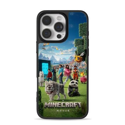 Minecraft Movie poster with mobs iPhone 16 Pro Max Black Case